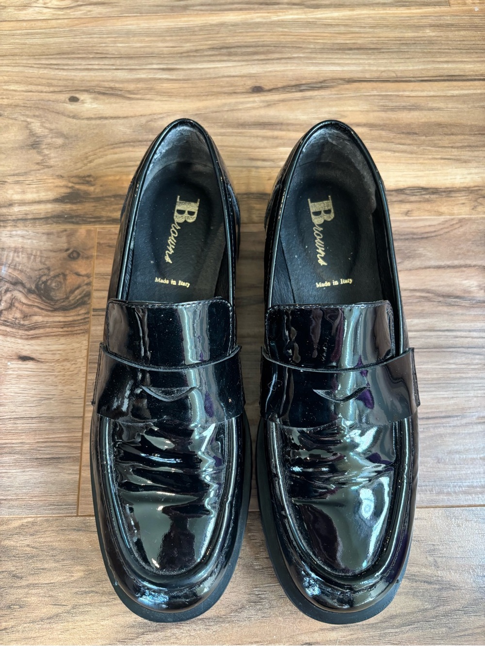 Browns Women’s Black Patent Leather Loafers